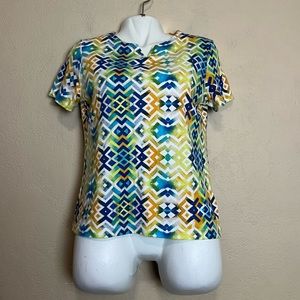 5/$25 Rebecca melone short sleeve multicolor‎ bv louse size large petite